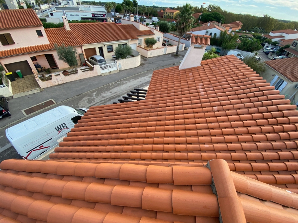 Démoussage et nettoyage de toiture à Perpignan